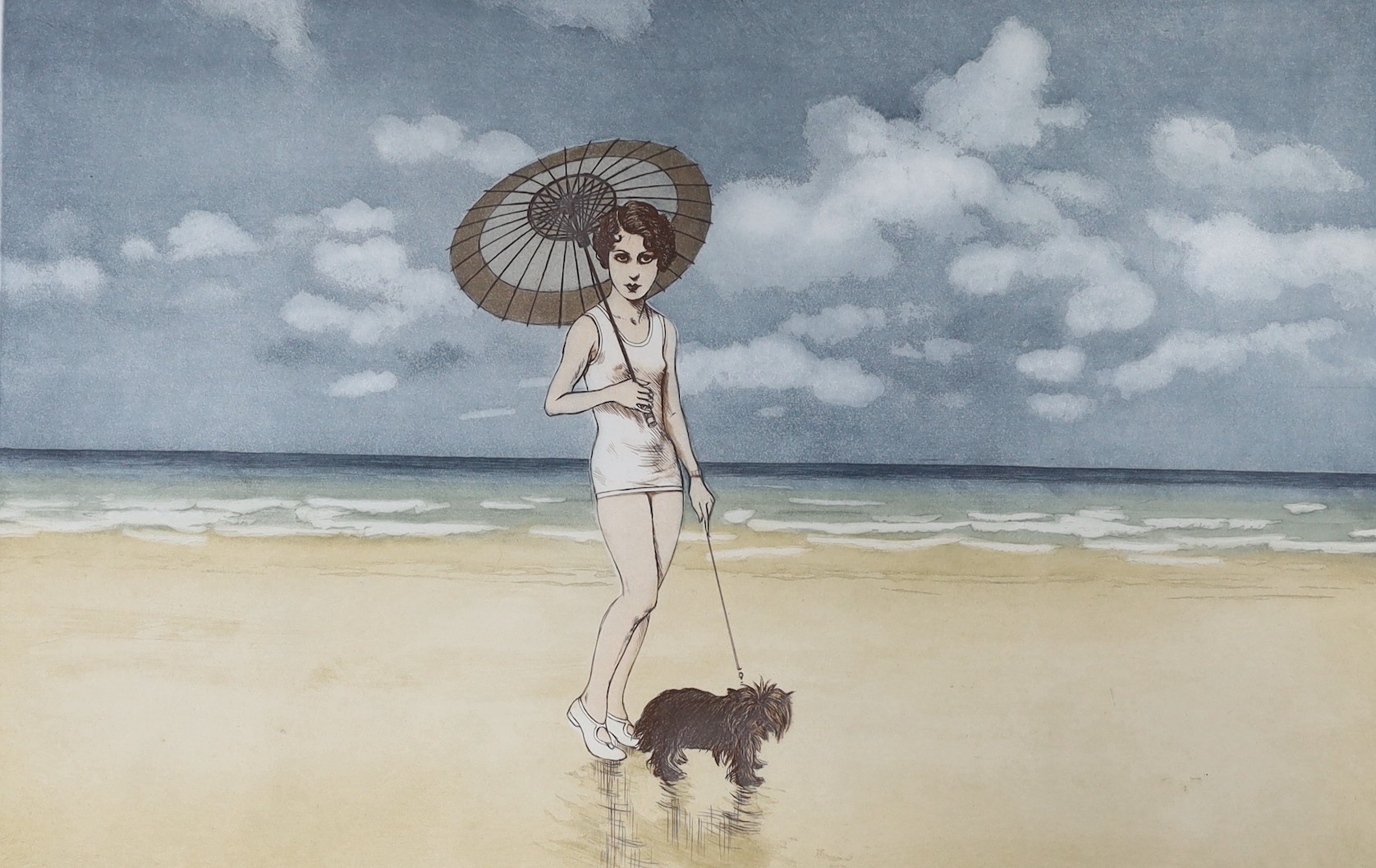 Frank Martin (1921-2005), four etchings, 'Broadway Babies', 'Oceana', 'The Avenue at Cap d'Antibes' and 'Honeymoon Hotel', all signed in pencil and numbered, largest 34 x 50cm